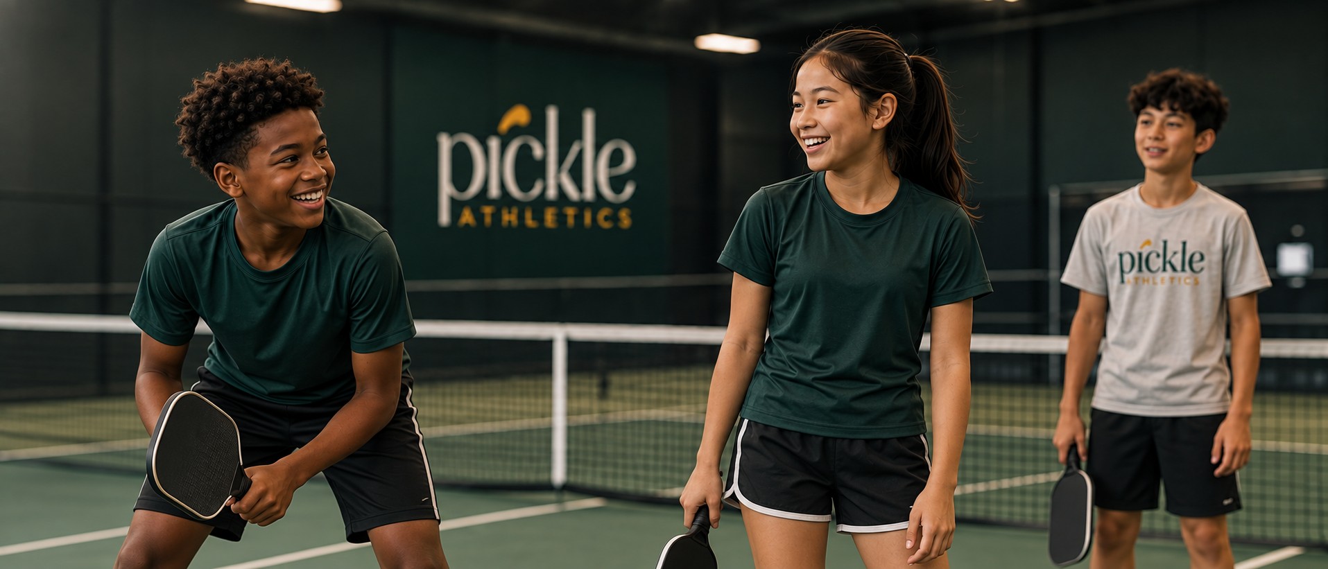 Illustrative artwork of youth players at Pickle Athletics